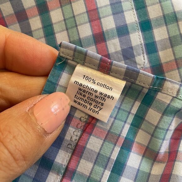 Paul Fredrick multi colored pastel check cotton long sleeve shirt - Picture 9 of 10